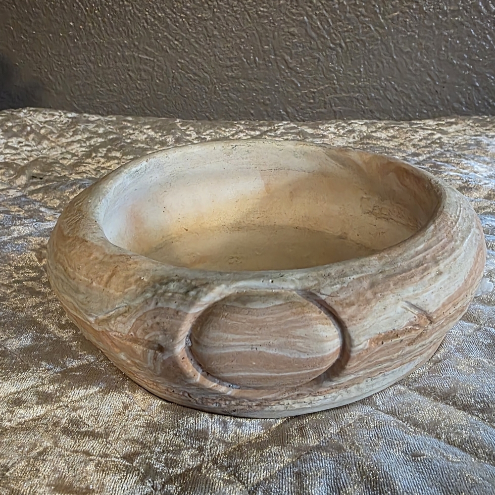 Vinyage Comanche Pottery Swirl Bowl